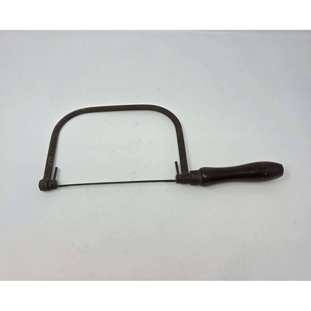 Vintage SANTO No. 3505 Coping Saw Japan Wood Handle Primitive Tool Rustic Decor‎
